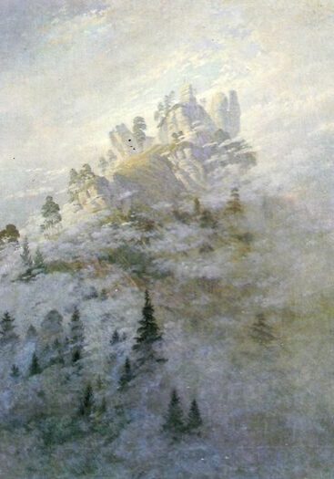 Morning Mist in the Mountains by Caspar David Freidrich, 1808