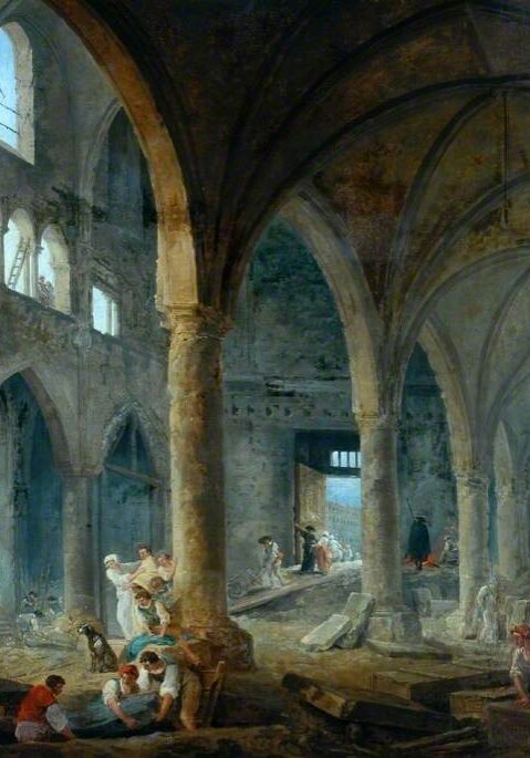 Robert, Hubert; The Dismantling of the Church of the Holy Innocents, Paris, 1785; The Bowes Museum; http://www.artuk.org/artworks/the-dismantling-of-the-church-of-the-holy-innocents-paris-1785-44308